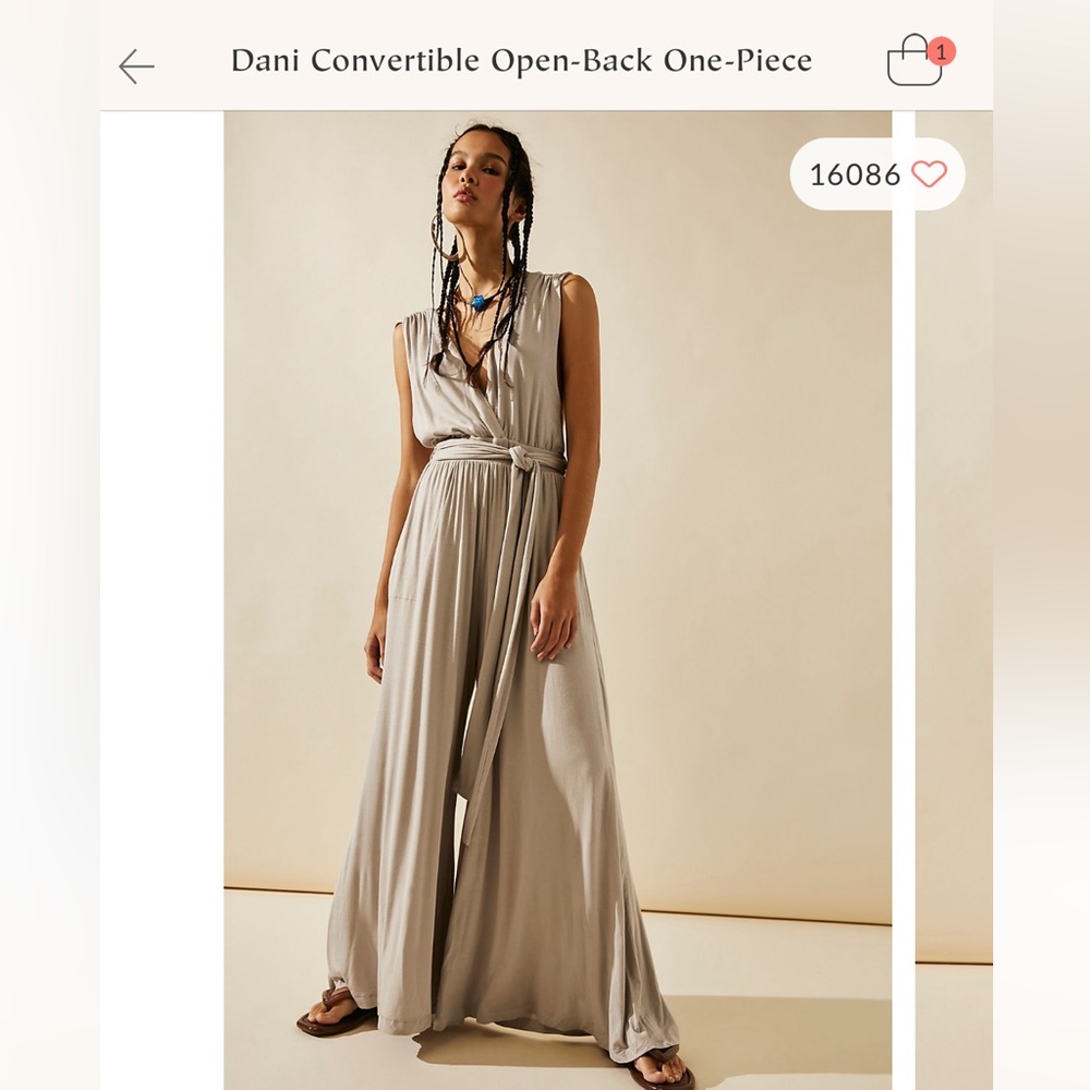 Dani Convertible Open-Back One-Piece - size small